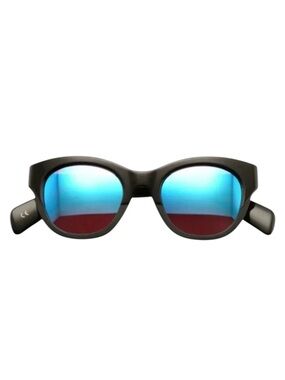 Wildfox Monroe Deluxe Sunglasses Black Blue Mirror Lens NWT